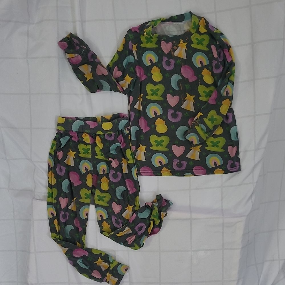 Bamboo Babie Kids 4T  Lucky Charm Bamboo Pajama Set